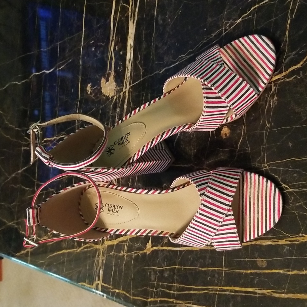 Women's ankle strap block heels